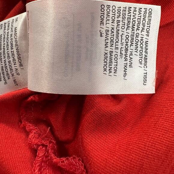 Ulla Popken V-Neck Short Sleeve Tee Shirt Women's 20/22 Red Cotton - Picture 7 of 9